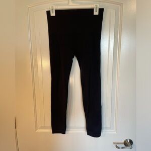 Spanx black nylon leggings size large